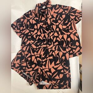 Coordinated Short Sleeve Linen Set